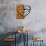 Wallity Heart Escultura de pared en Nogal y Negro